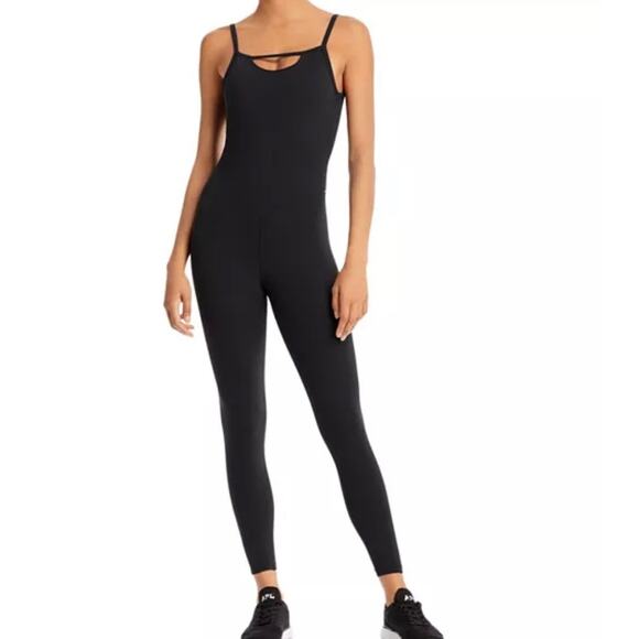 NWT n:Philanthropy Lolo Black Sleeveless Scoopback Bodysuit in Black Cat MEDIUM - Picture 1 of 11